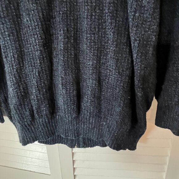 Pendleton men's Full-Zip Sweater cardigan XL washable wool navy blue Shetland - Picture 8 of 11